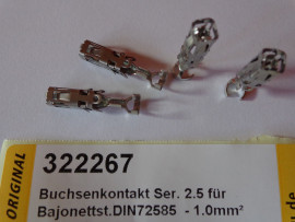 Dutinka Ser. 2,5 pro bajonet DIN72585 1,0 mm2,  322267