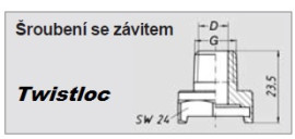 Šroubení se závitem, nerez; 092.102.16.CE