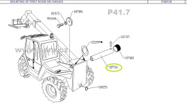 Čep ramena zadní 60X740 SN.BR.P28-F; 037126