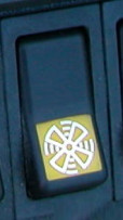 Kolébkový spínač + symbol (ventilátor 0-1-2 / 12V)
