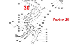 spodní uložení válců e-M4, RM5 pravé,  102393