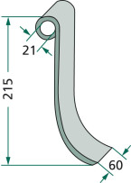Nůž-cepák 6mm (lang) 45er,  207014