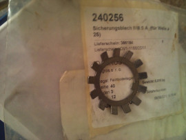 Podložka zajišťovací MB 5 A  (pro hřídel pr.25),  240256
