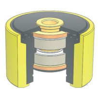 Rolna - TPU žlutá+víčko plast pr.95/16, 60 mm,  252106