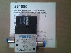 3/2 cestný el. mag. ventil 7 M 24V s QA-připojení pr.4mm  Y72 nová verze,  261080