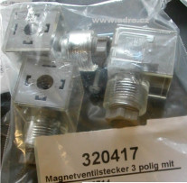 Konektor MV 3-pin s LED diod (f. SW-Magnet),  320417