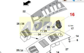 Spínač kolébkový analog AR5, s kliknutím, šedý,  320766