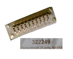 Konektor 20-pin samec  (kompaktní,bílý),  322249