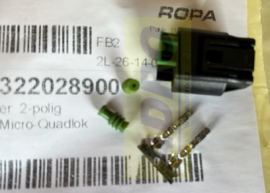 Konektoir 2-pin AMP Micro-Quadlok,  322289