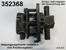 Regulační ventil topení el.,  352368