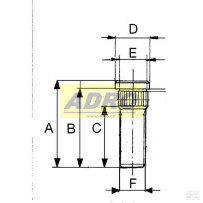 Šroub kola M18x1,5x55,  414653