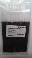 Kabelové spony černé k.'H.-B'(balení200 ks.), 745995