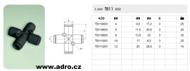 Spojka hadicová křížek D6,  P00715