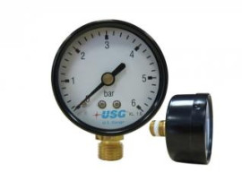 MANOMETR D50 0-6BAR G1/4' SPODNÍ VÝVOD