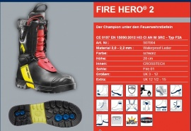 Zásahová obuv FIRE HERO 2, Art. No. 507004 !!! NAHRAZENO !!! 507006 FIRE HERO 3