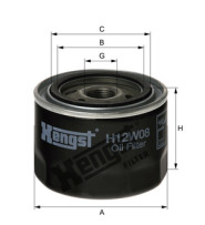 Filtr olejový mot.; H12W08