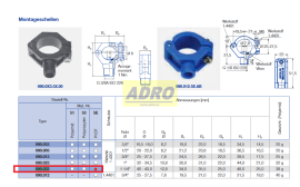 Trubková objímka, pro trubku 1 1/4', mat. PVDF, pro převlečnou matici; 090.033.5E