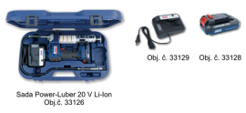 Akumulátorový mazací lis, Sada Power-Luber 20 V Li-Ion