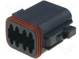 Konektor:vodič-vodič, DT, zásuvka, 8-pin, bez kontaktů; DT06-08SB
