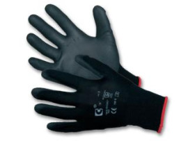 rukavice BRITA BLACK vel.9 červený proužek