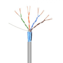 Síťový datový kabel FTP Cat5e, 4x2x(7x0,175mm), PVC šedý