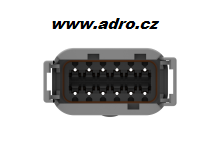 Konektor DTM 12x kolík #20, šedý; DTM04-12PA-E003