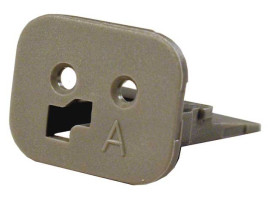 Sekundární aretace pro DT, zásuvka konektory 2-pin, šedá; W2SA-P012