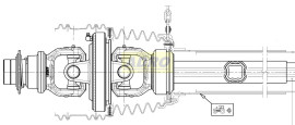 Pol. kardanu SFT9 s hom.kl 1 3/4 6 (profil 66x3,25+ventkovní kryt); CS9R121FXWQ9EWS