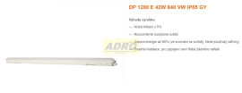 DP 1200 E 42W 840 VW IP65 GY / LED