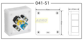 Krabice instalační 98x98 IP55 12 vstupů s gum. průchodkami a svorkami, víčko se šroub