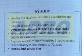 Sada speciální plochý klíč 5 ks.; 2024R0700AD
